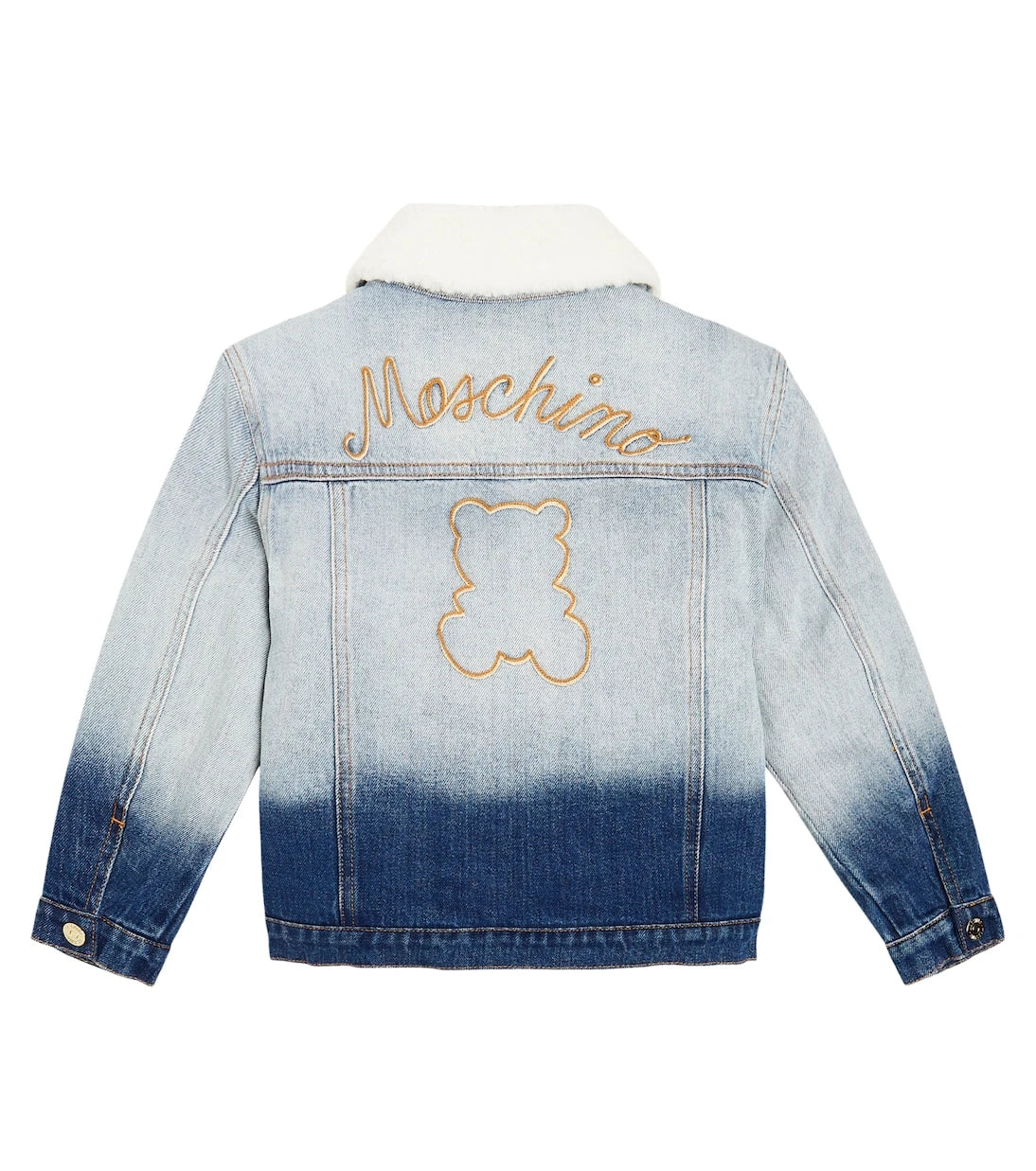 Moschino Kids - Embroidered ombré denim jacket