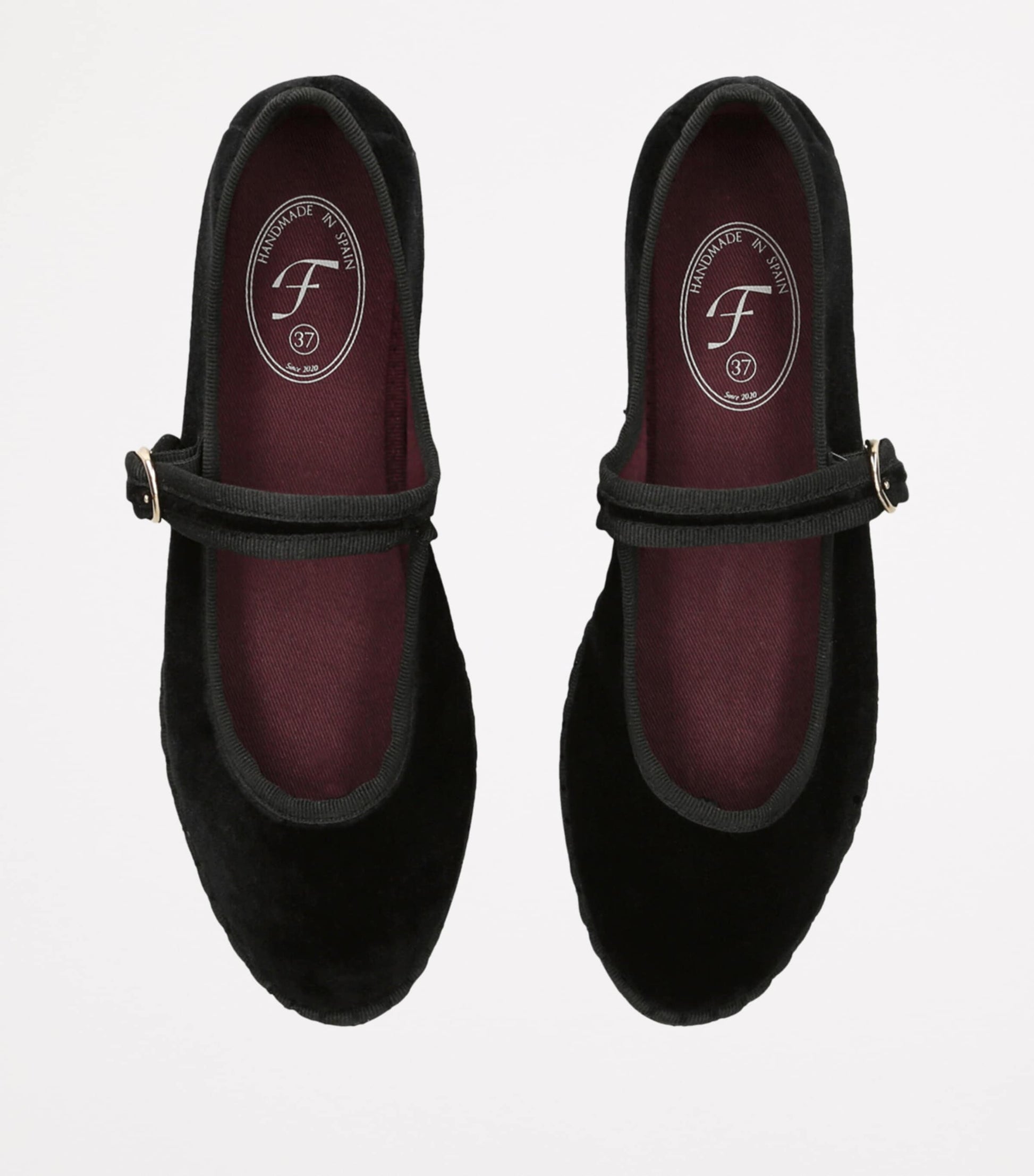 Flabelus Black Velvet Antonia Mary Janes
