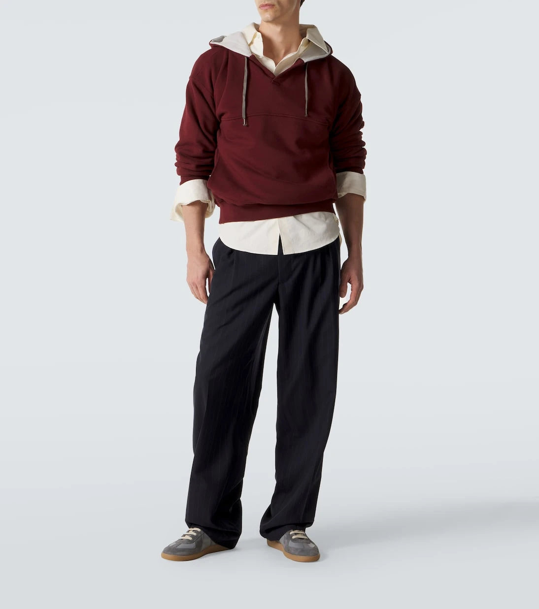 Maison Margiela - Replica leather-trimmed suede sneakers