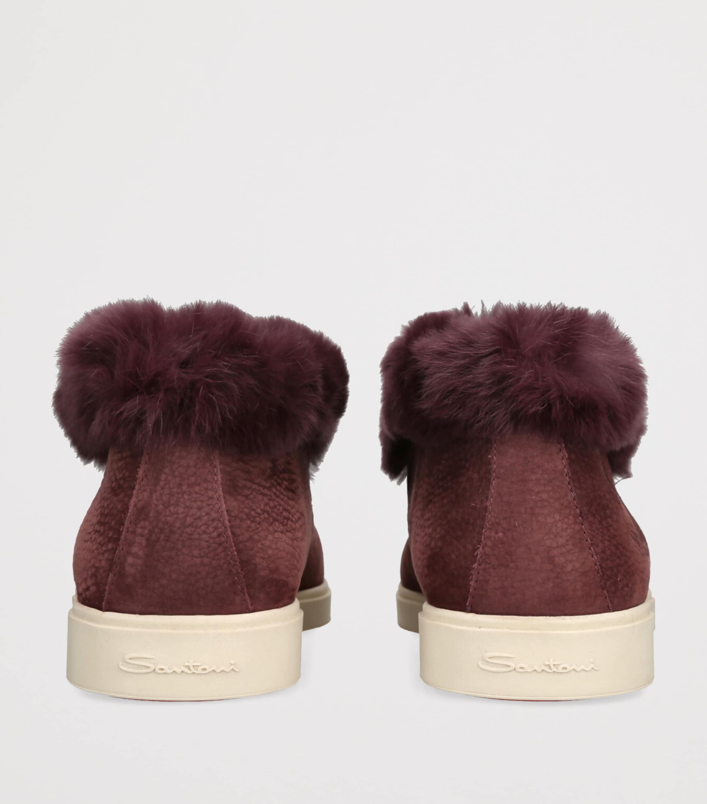 Burgundy Suede Hadeel Ankle Boots