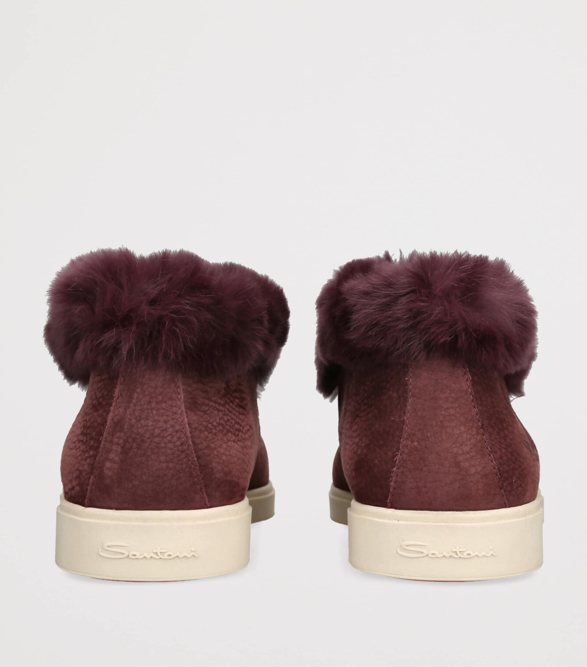 Burgundy Suede Hadeel Ankle Boots