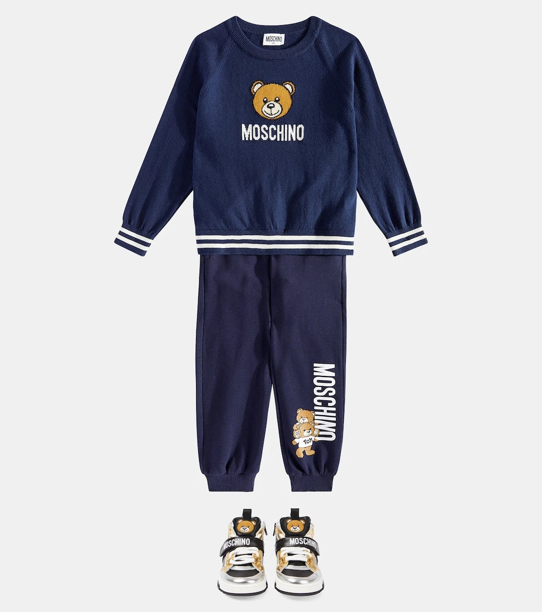 Moschino Kids - Teddy Bear cotton and wool sweater