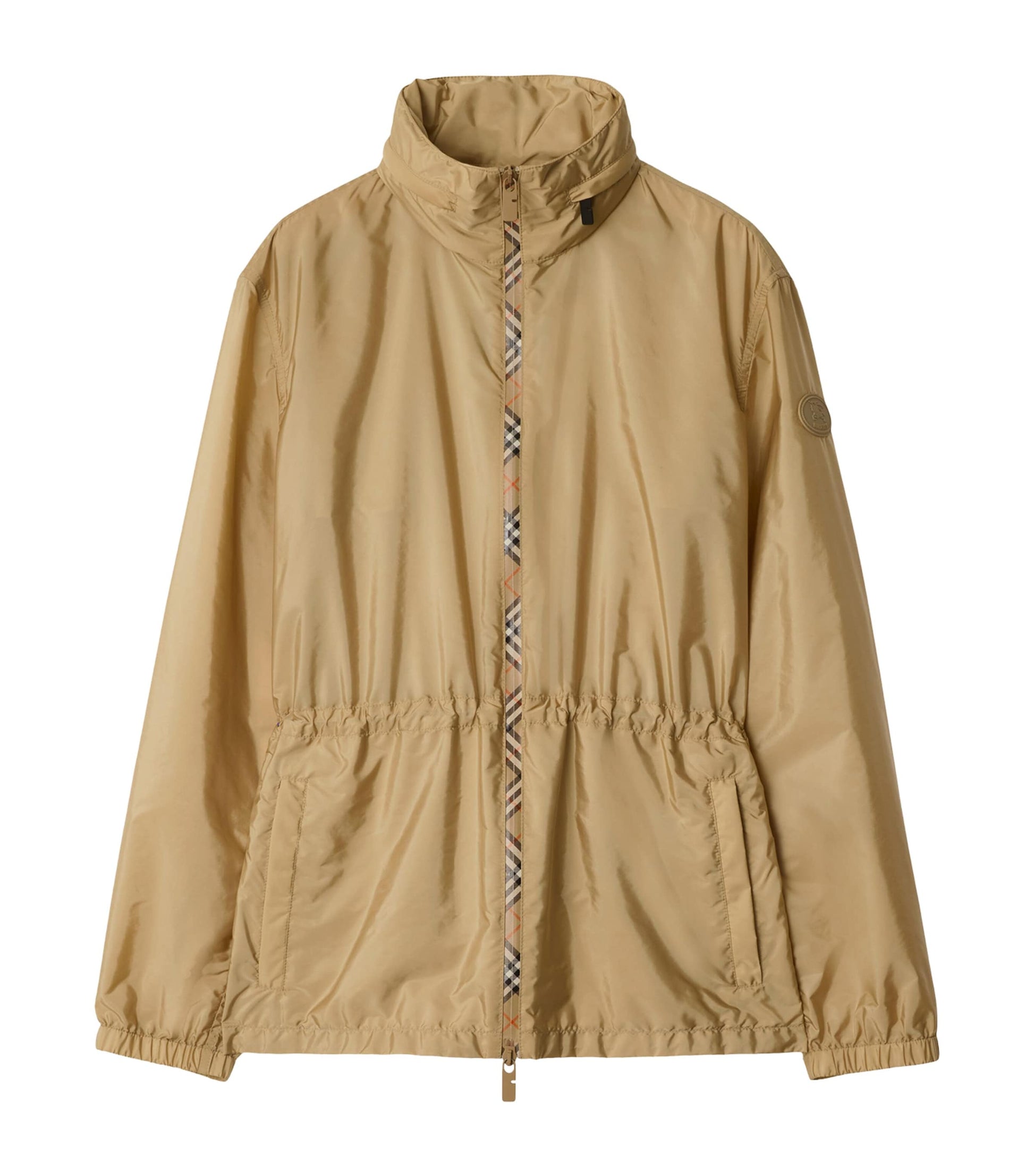 Burberry Beige Technical Adaptable Check-Trim Parka