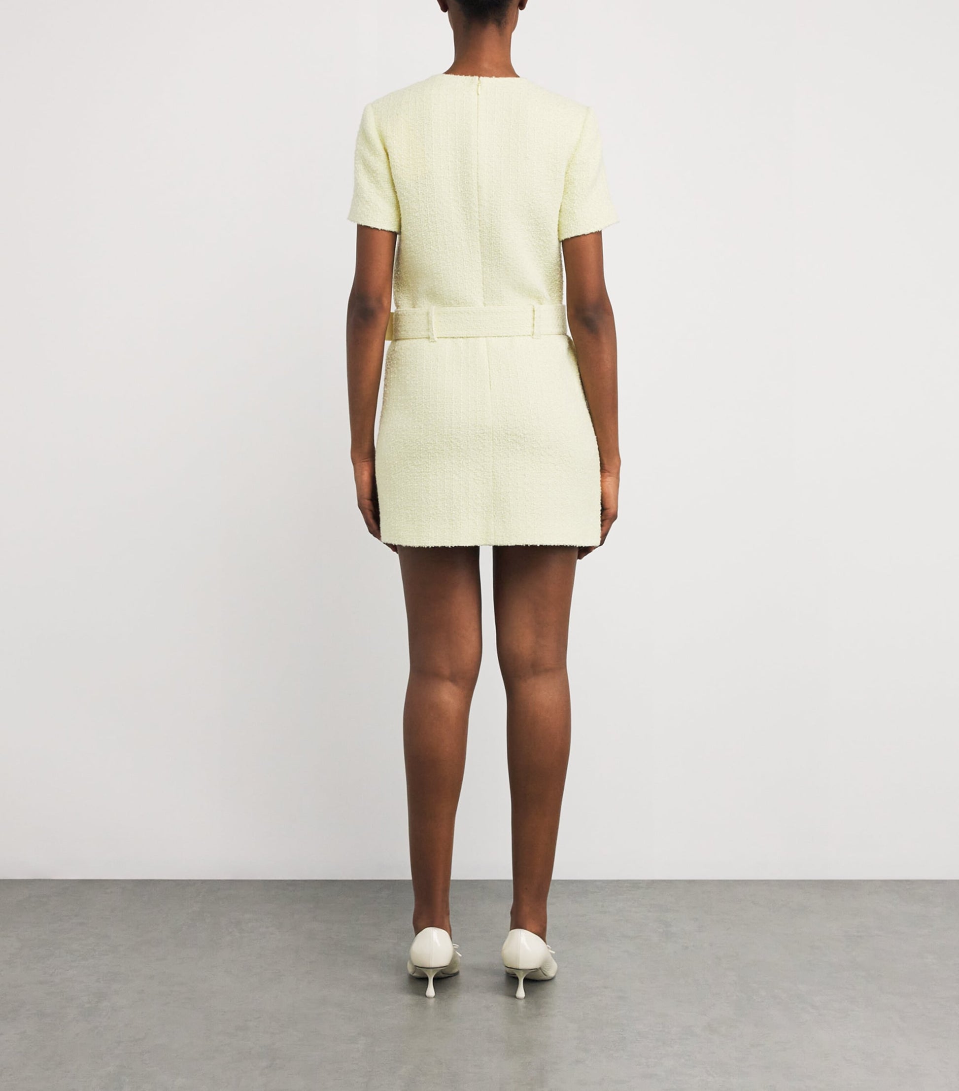 Self-Portrait Bouclé Belted Mini Dress