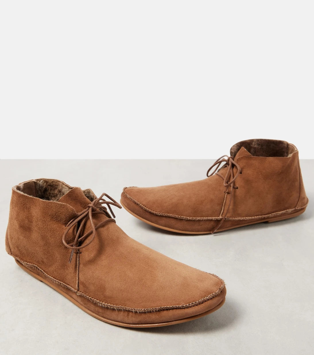 The Row - Tyler shearling-lined suede moccasins