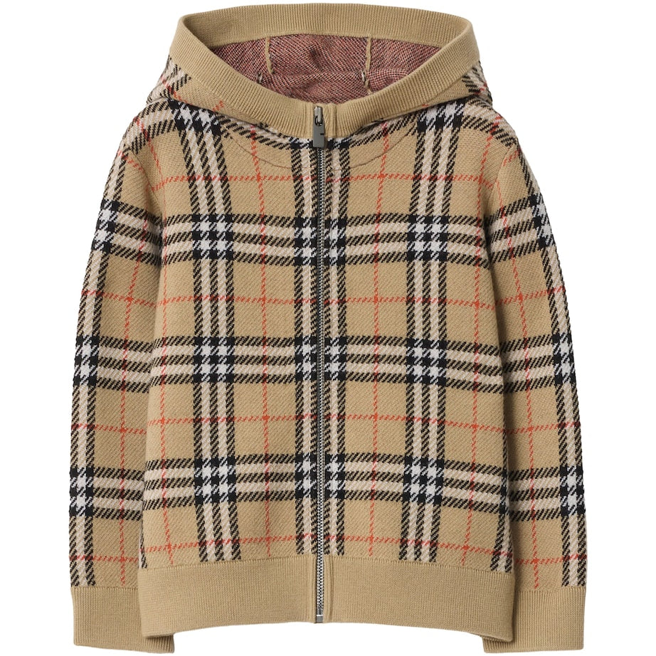 Burberry Kids Wool Check Hoodie (3-12 Years)