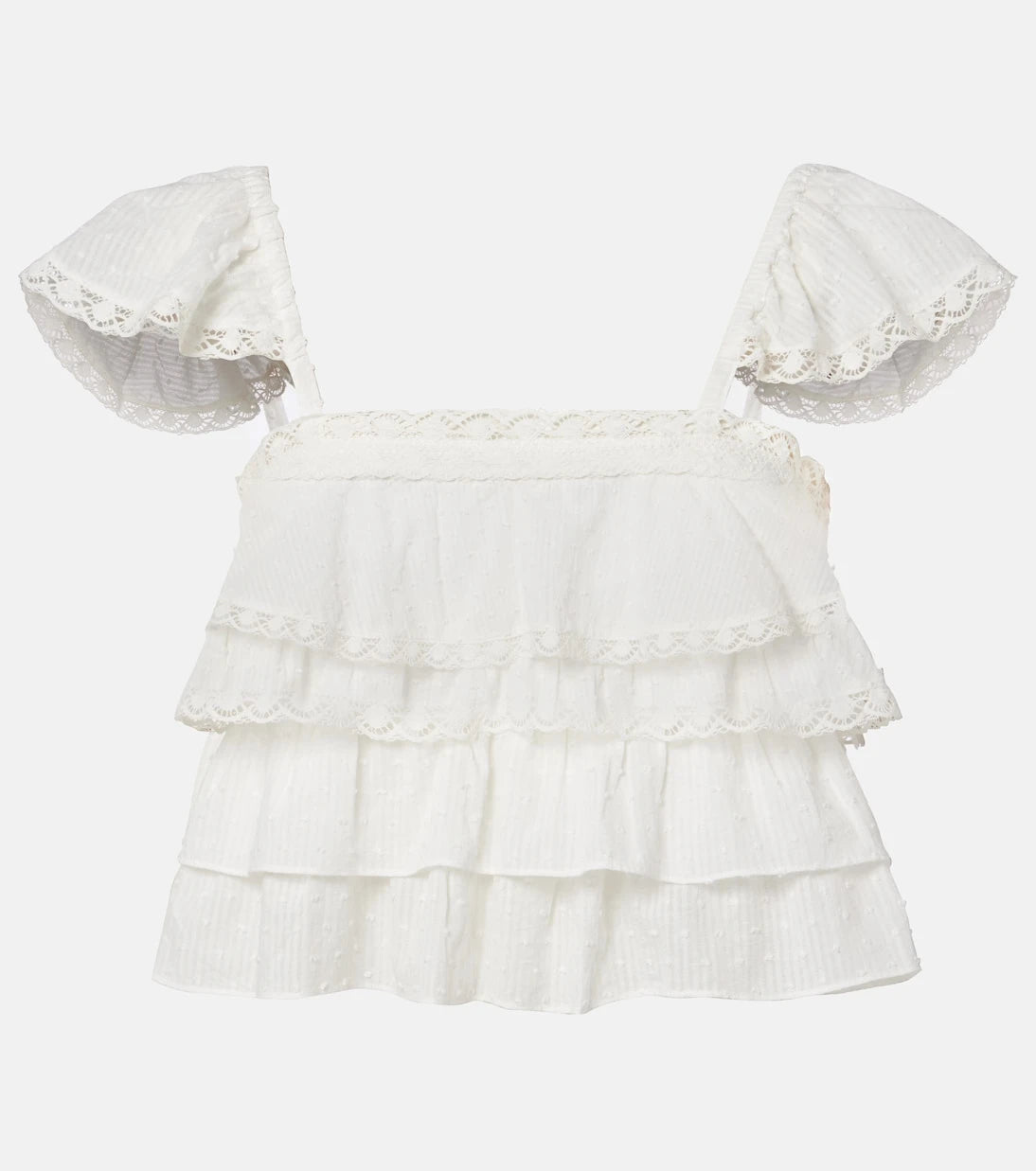Poupette St Barth - Anya ruffled cotton top