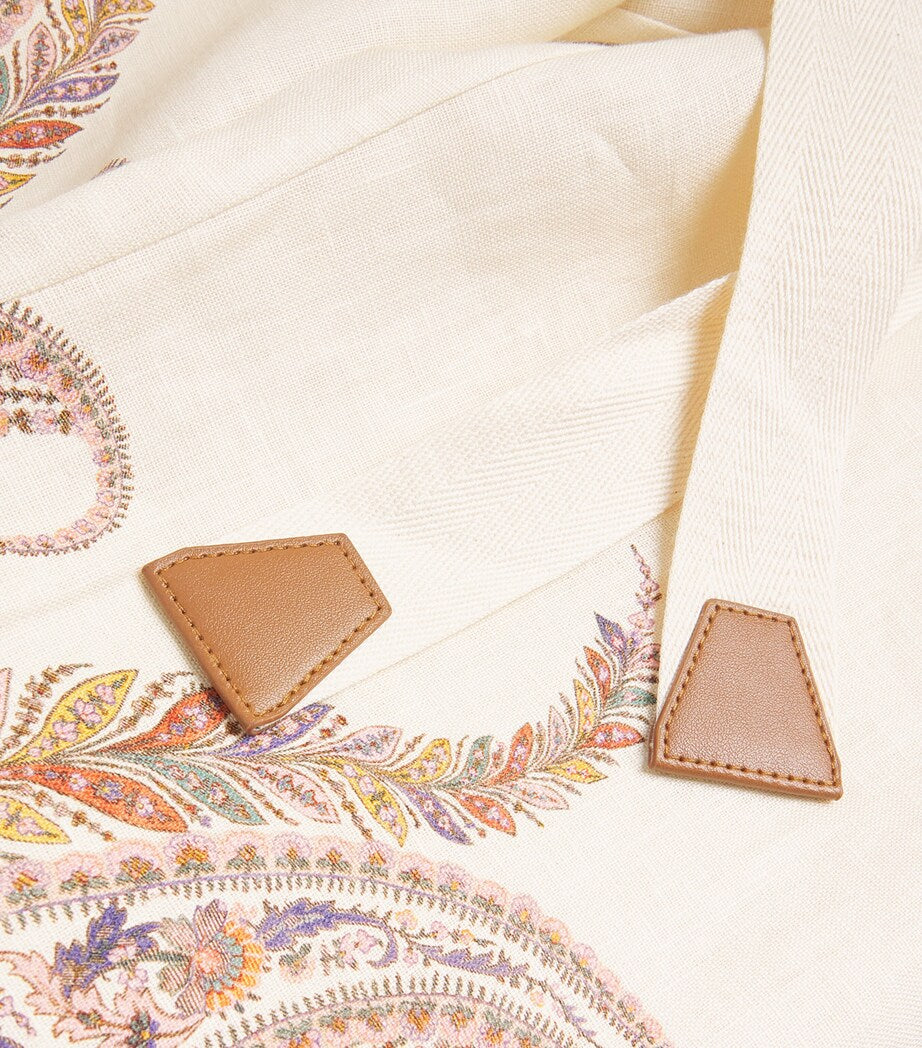 Zimmermann Brown Ramie Paisley Rhiannon Trousers