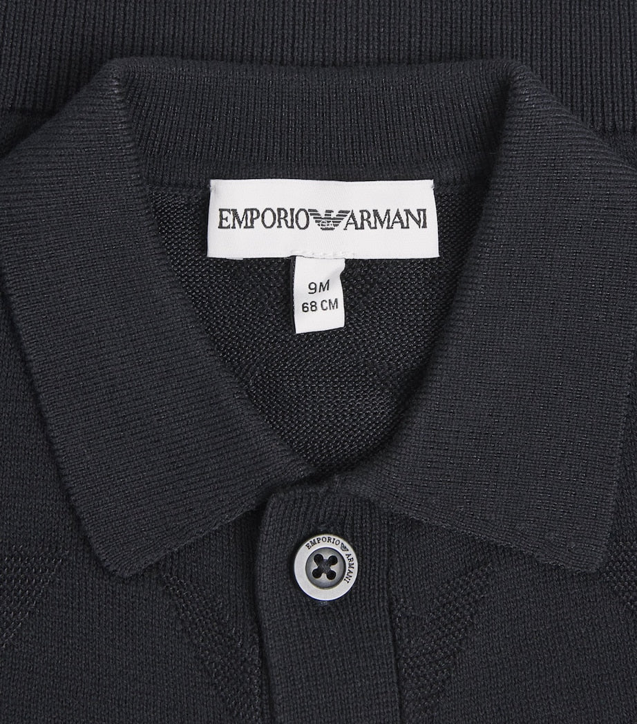 Emporio Armani Kids Eagle-Jacquard Cardigan (6-36 Months)