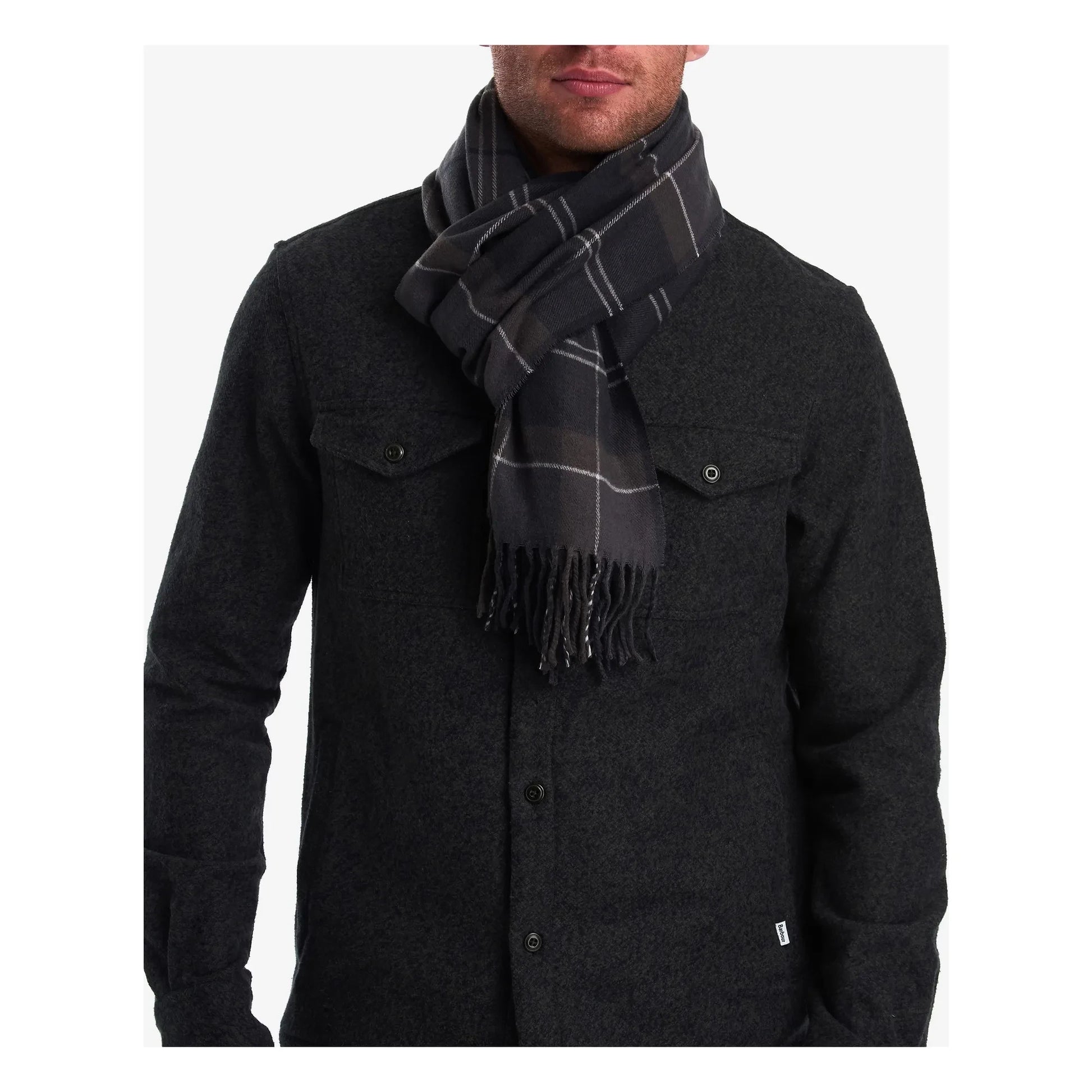 Barbour - Galingale Tartan Scarf  | Grey blue