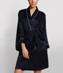 Olivia von Halle Navy Silk Mimi Robe
