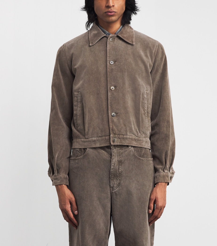 Green Cotton Corduroy Jacket