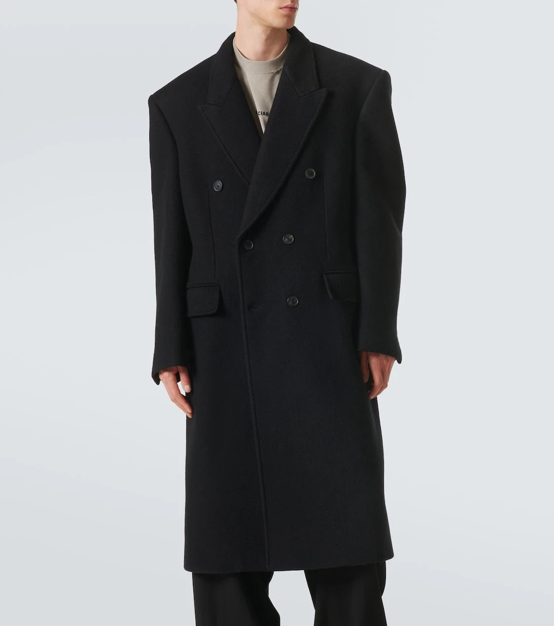 Balenciaga - Double-breasted cashmere and wool overcoat