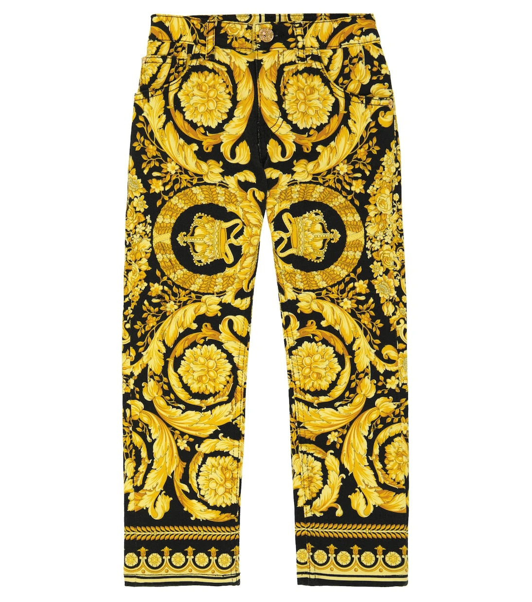 Versace Kids - جينز باروكو من القطن المخلوط