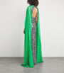 Zuhair Murad Green Silk Chiffon Scarf