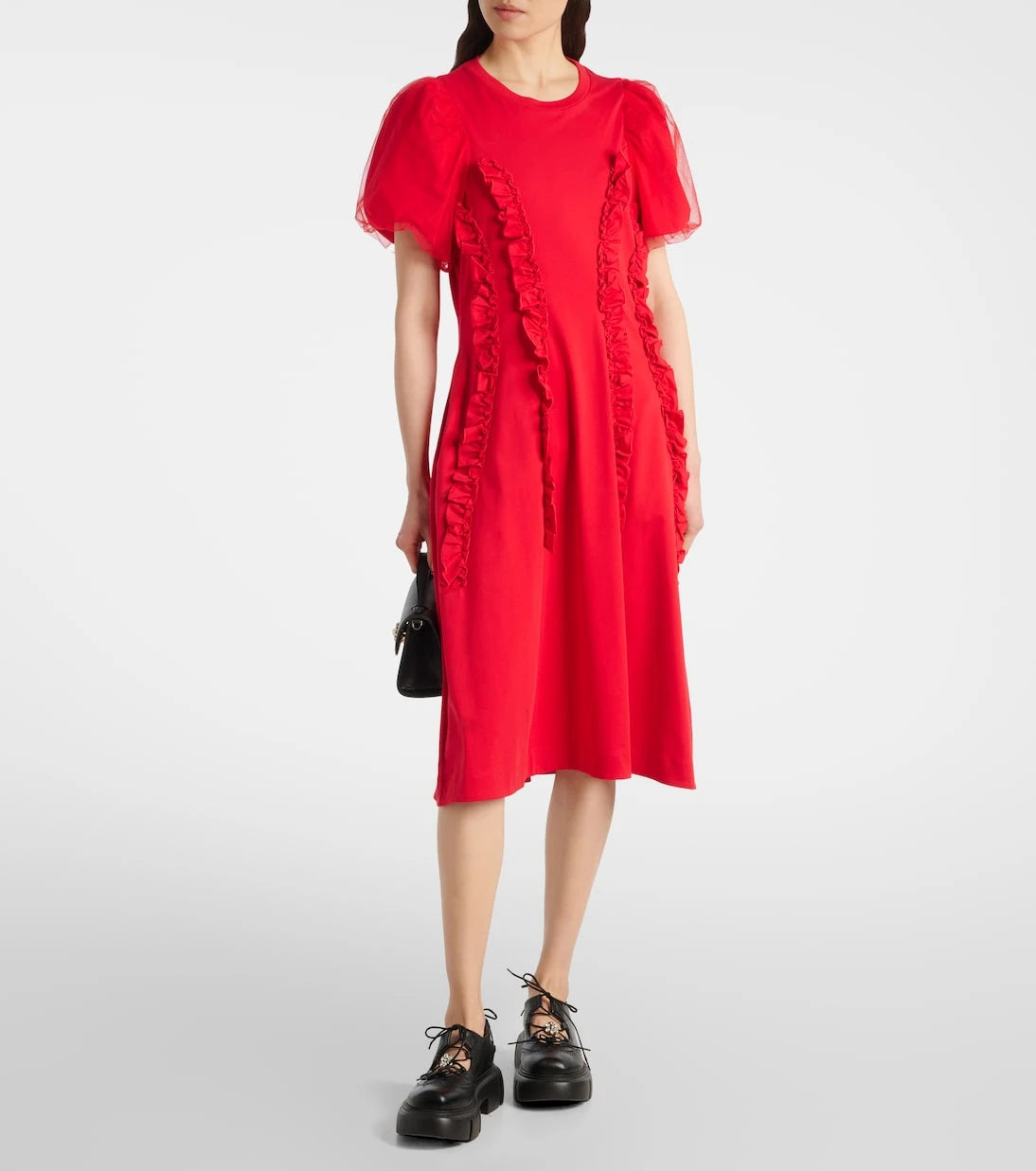 Simone Rocha - Ruffled cotton tulle midi dress
