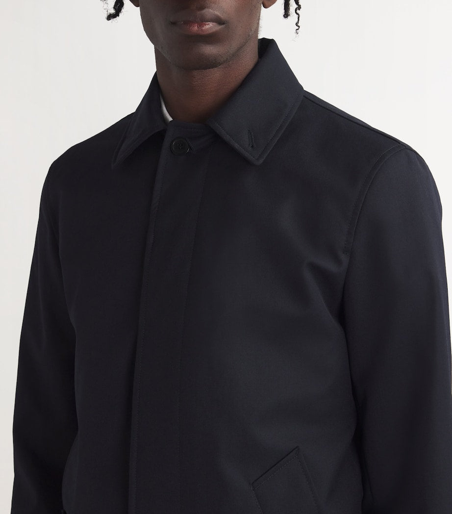 Sandro Paris Blue Twill Mac Jacket