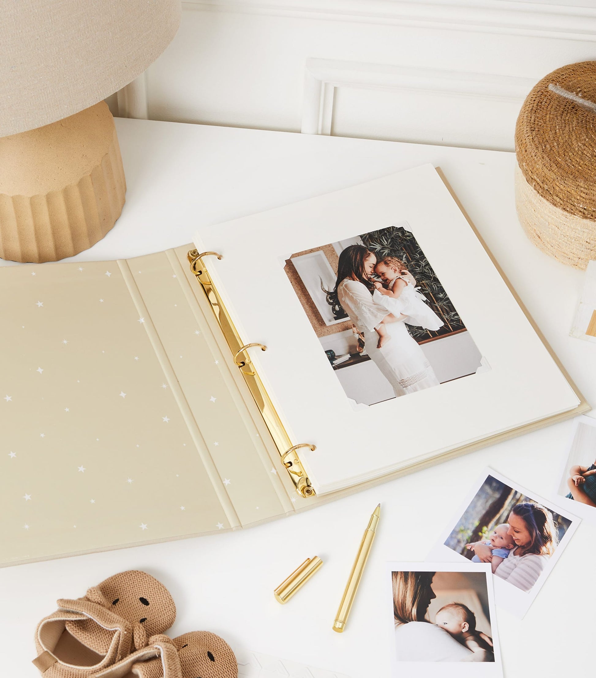 Blush and Gold Safari Baby Photo Album