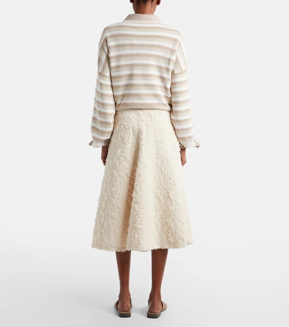 Brunello Cucinelli - Denim midi skirt