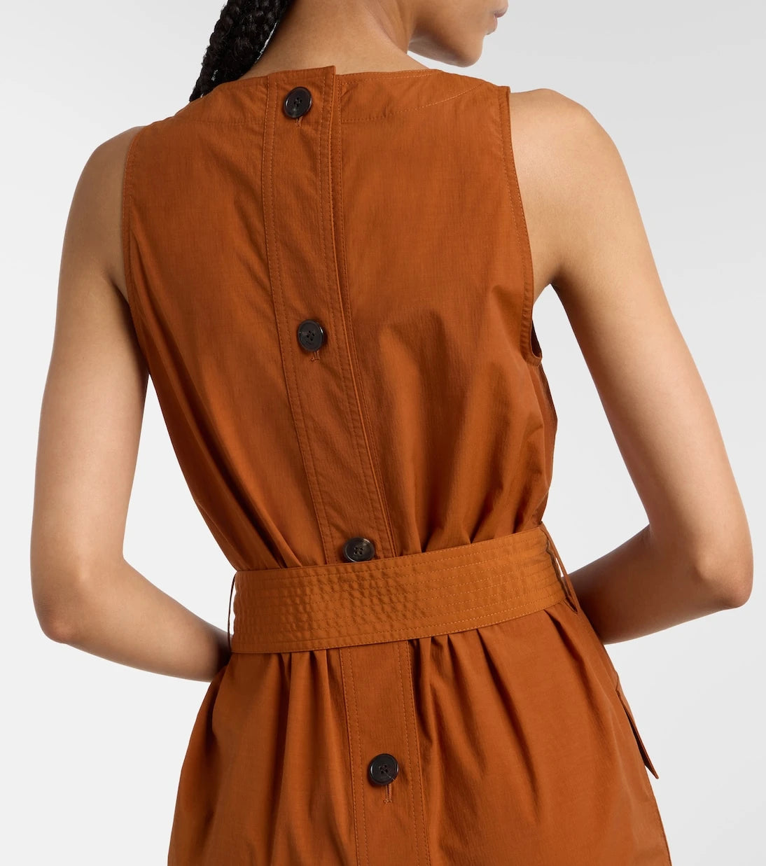 Saint Laurent - Kemerli midi elbise