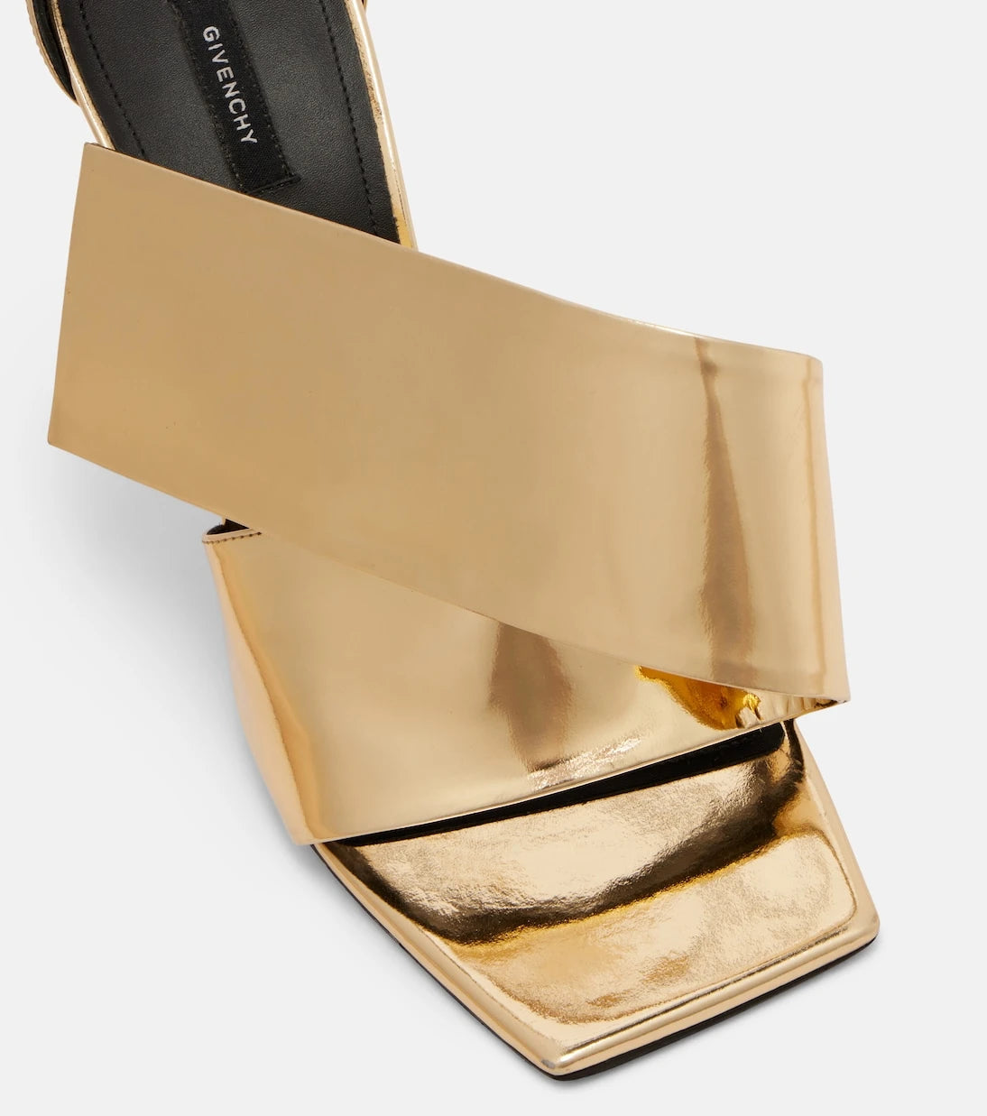 Givenchy - Sliced Square 90 patent leather sandals