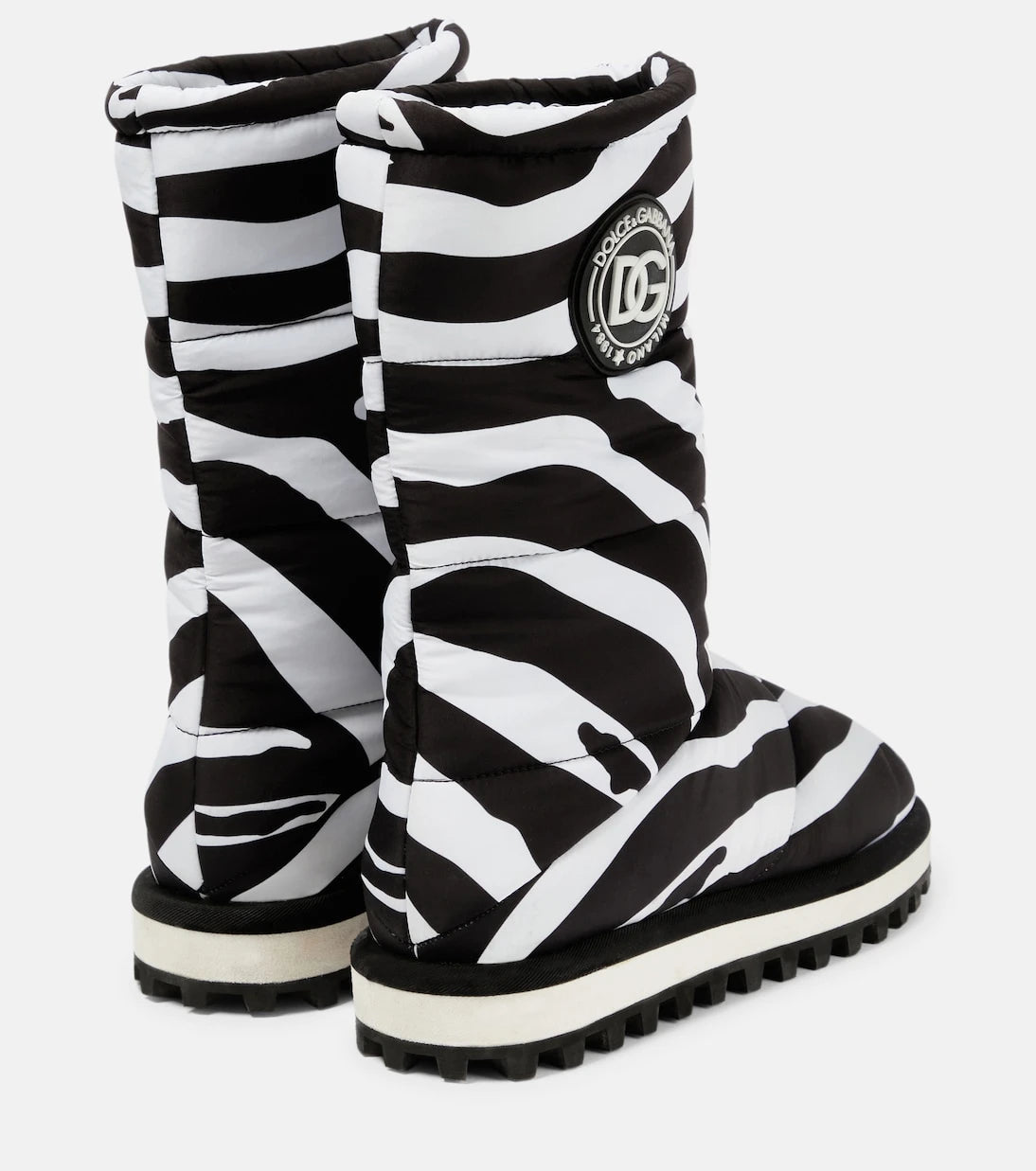 Dolce&Gabbana - Zebra-print padded nylon snow boots