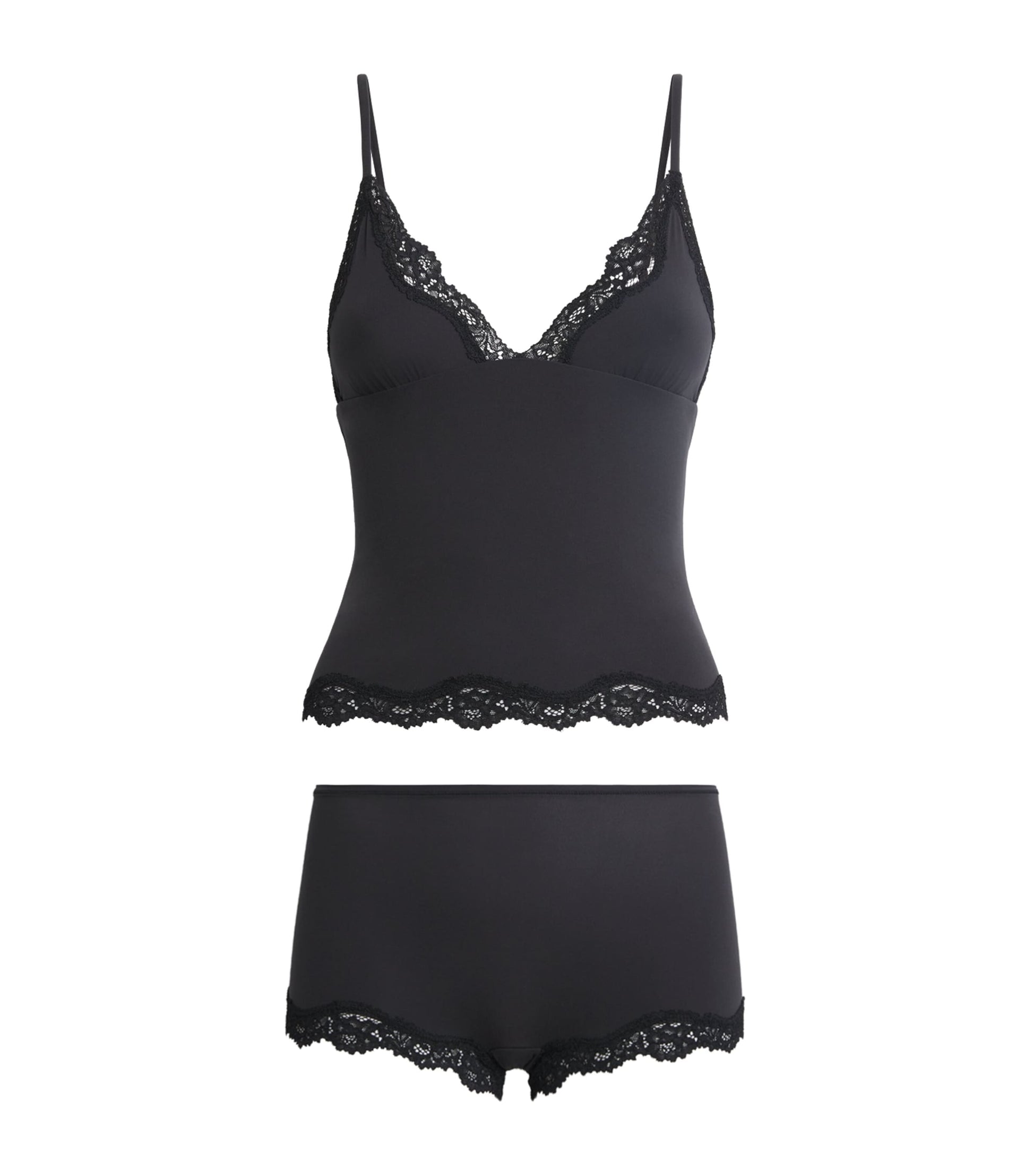 Fits Everybody Lace-Trim Cami and Shorts Set