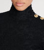 Balmain Black Baroque Jacquard Top