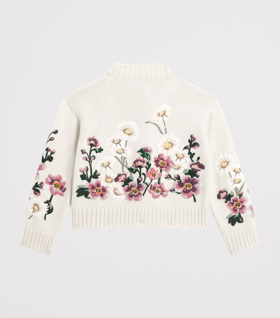 Virgin Wool Floral Cardigan (8-12+ Years)