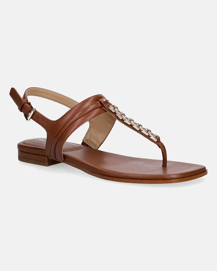 MICHAEL Michael Kors Marcia Thong Sandal kadın deri düz taban sandalet