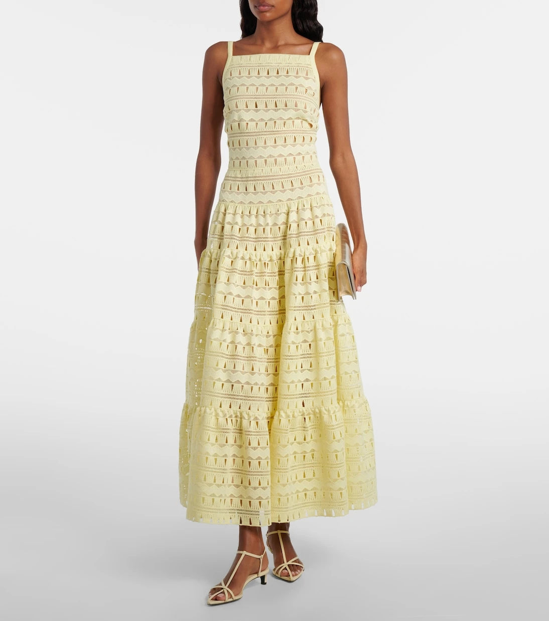 Elie Saab - Macramé midi dress