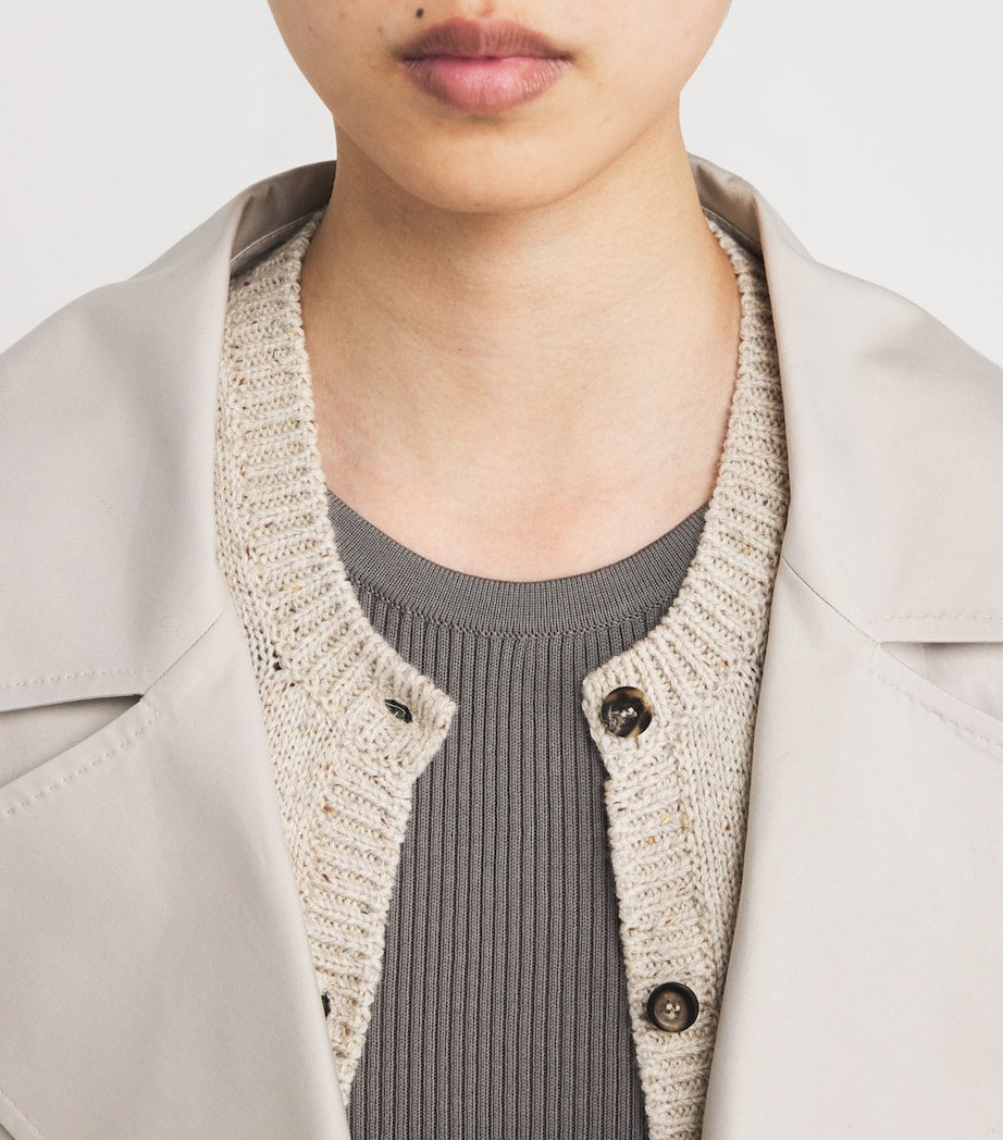 Max Mara Grey Cotton Ribbed Tank Top