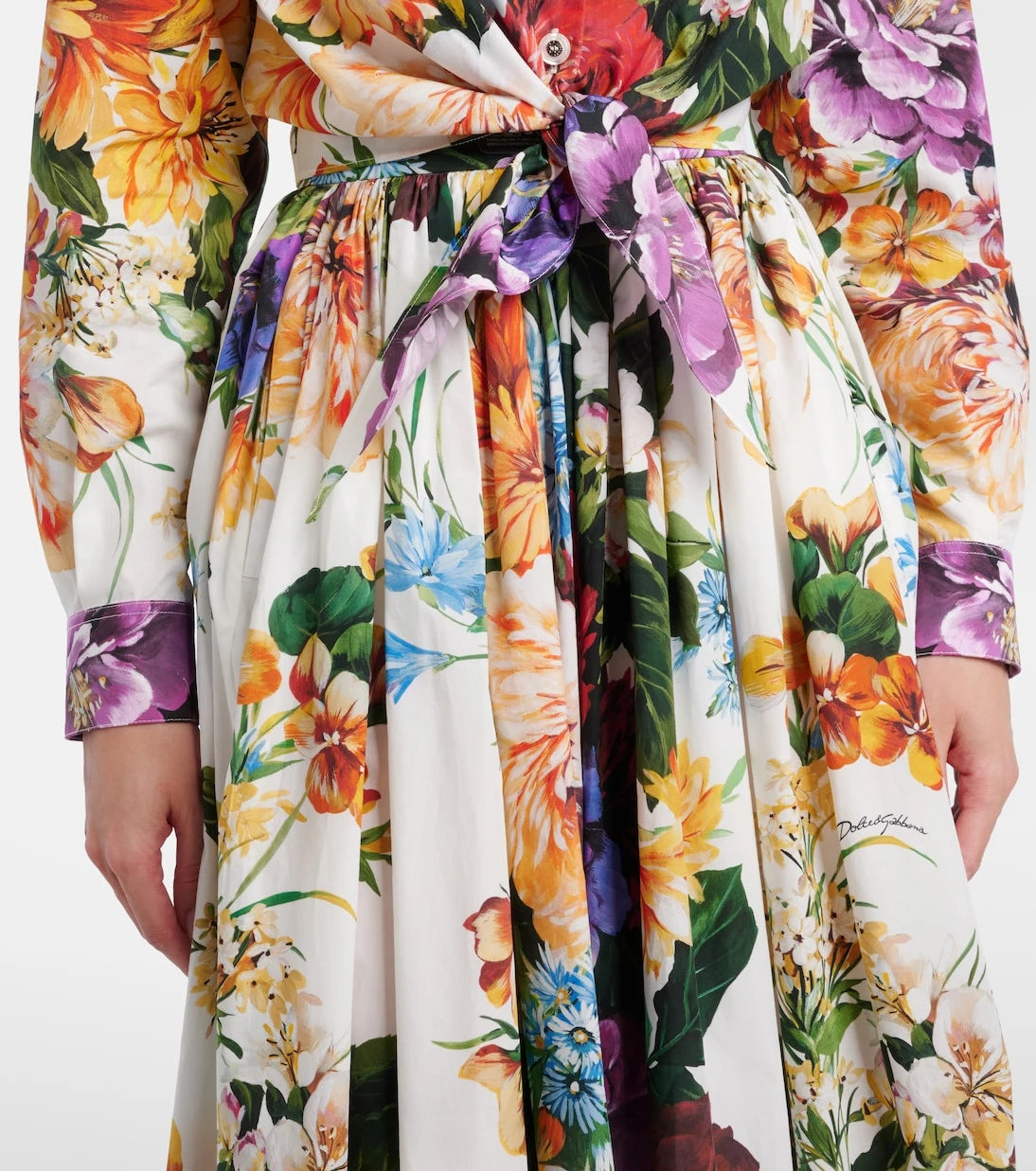 Dolce&Gabbana - Cropped floral cotton shirt
