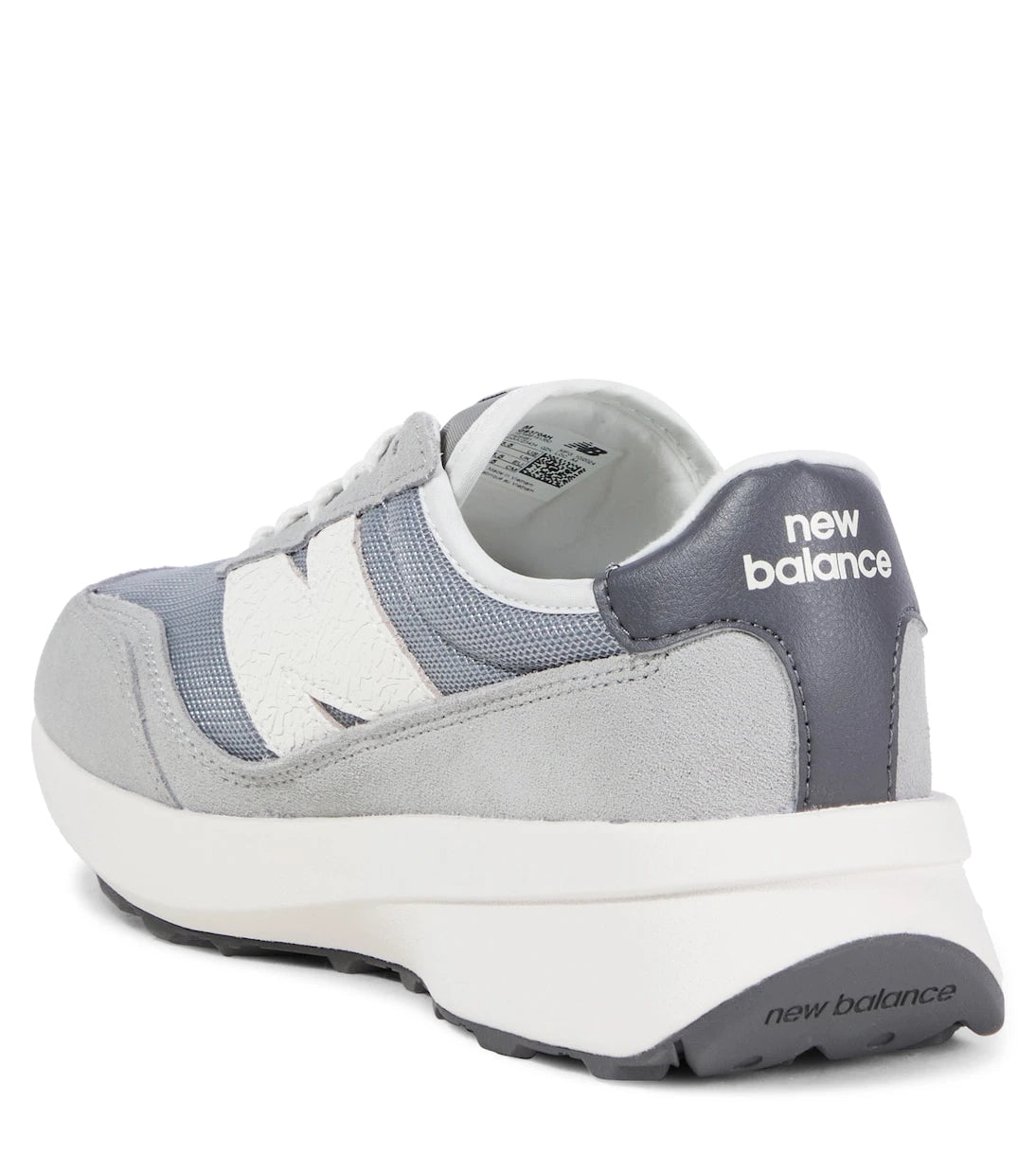 New Balance Kids - حذاء رياضي 370 جونيور مزين بالجلد السويدي