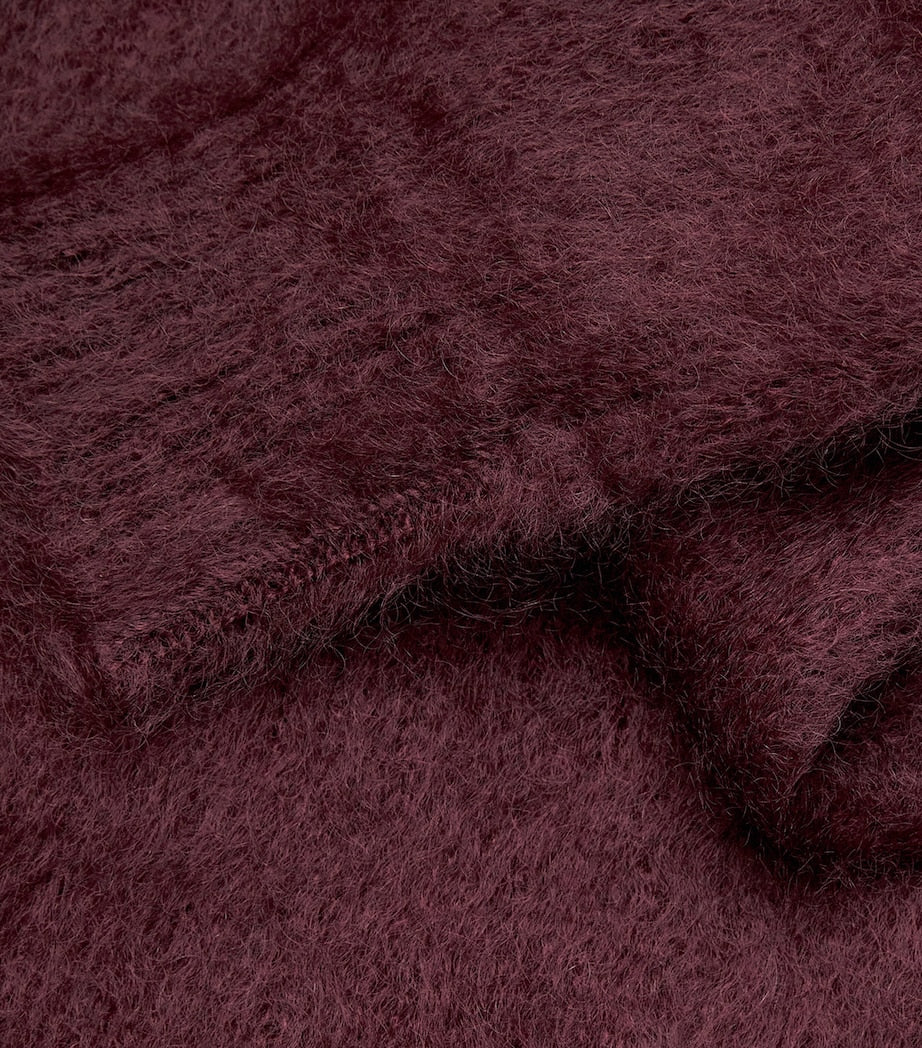 Max Mara Red Mohair-Blend Sweater