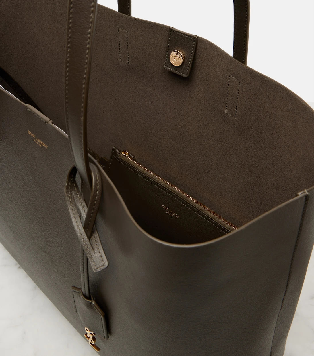 Saint Laurent - Shopping Large leather tote bag