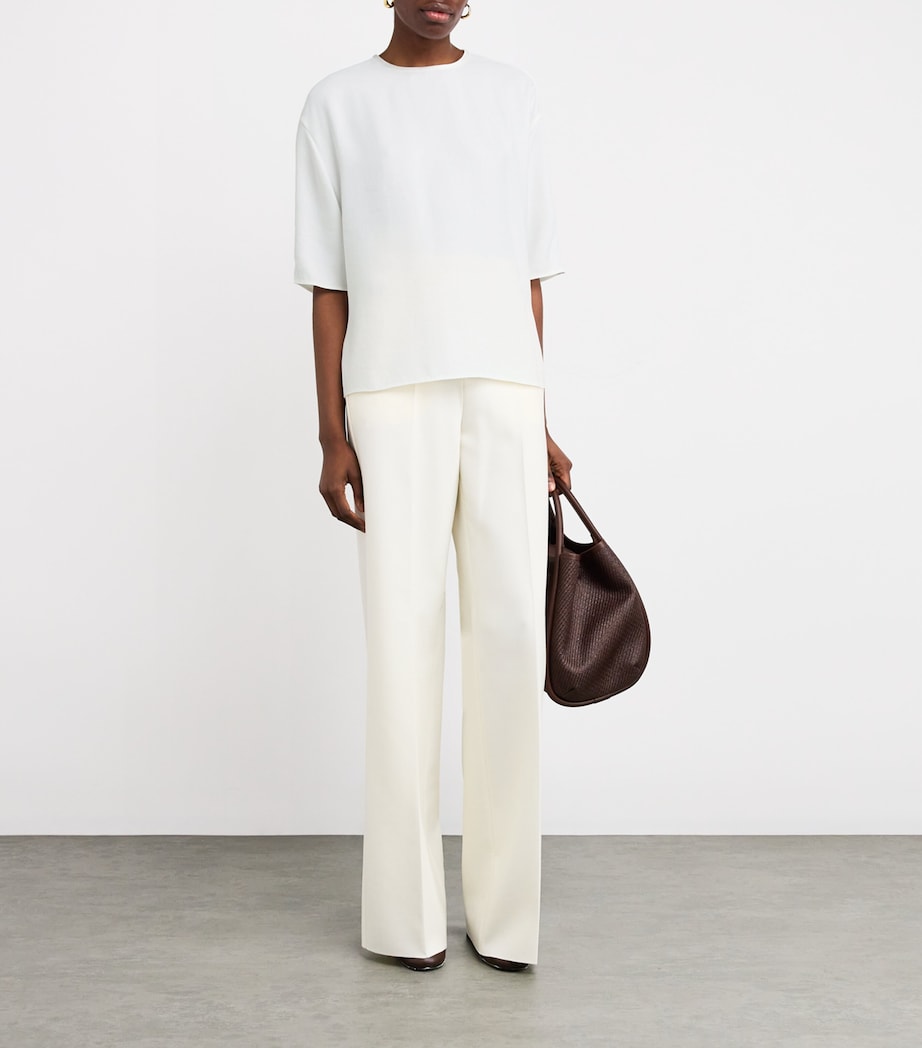 Vince Navy Crepe Dolmain T-Shirt