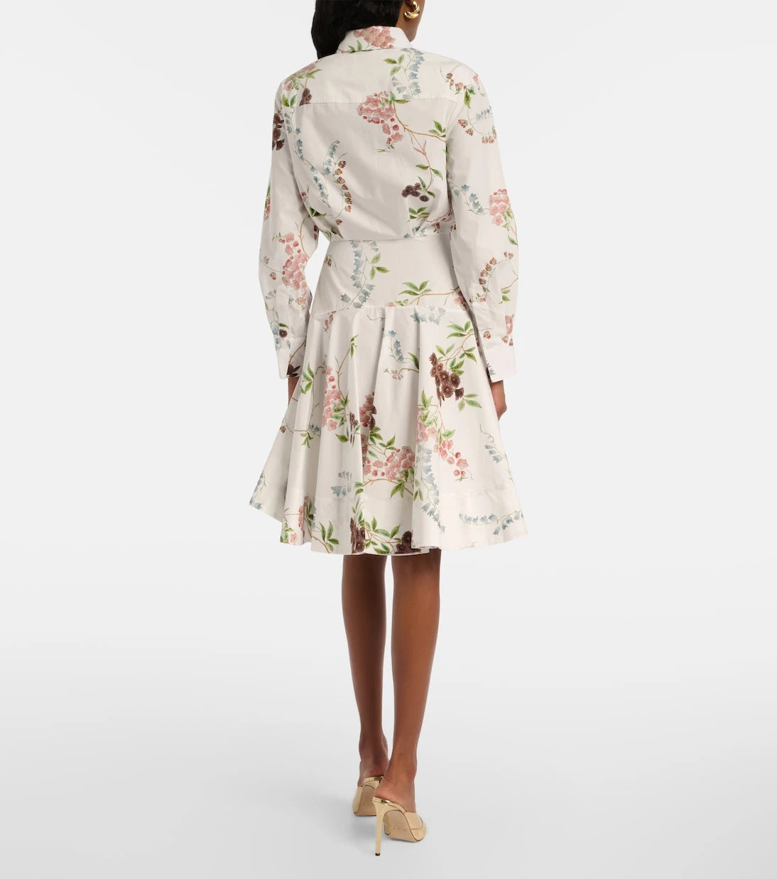 Erdem - Floral cotton poplin shirt dress