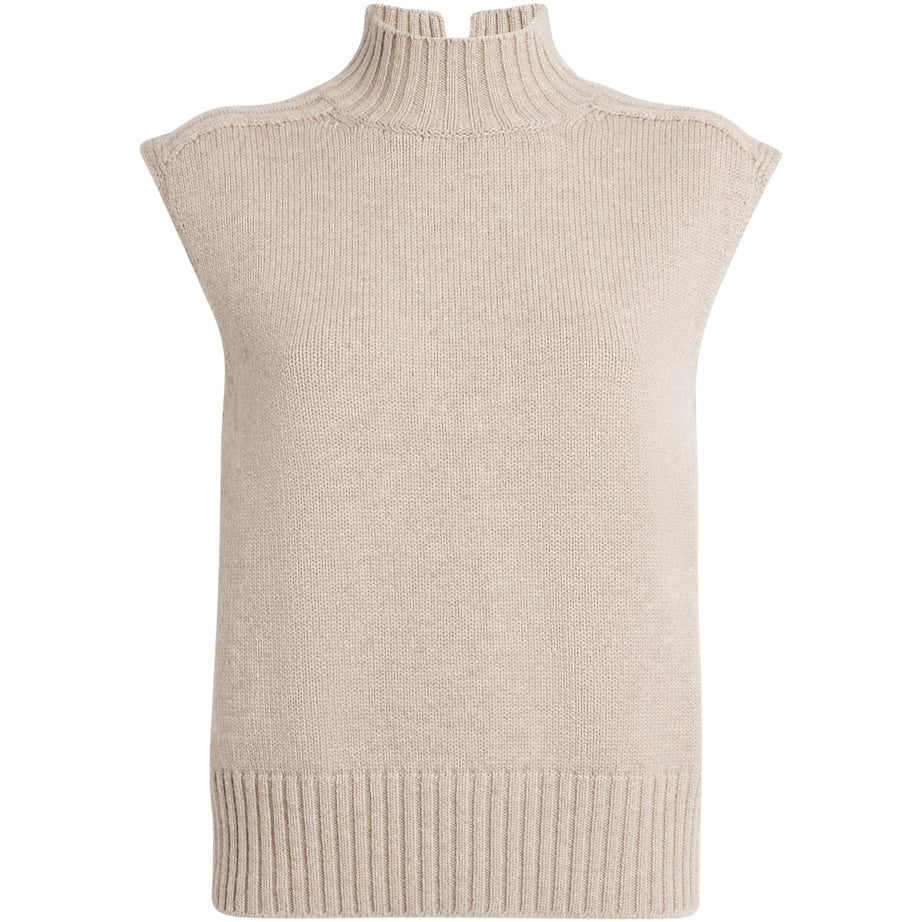 Cashmere Sleeveless Sweater DARK MEDIUM DYED