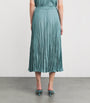 Blue Habotai Silk Pleated Sully Skirt