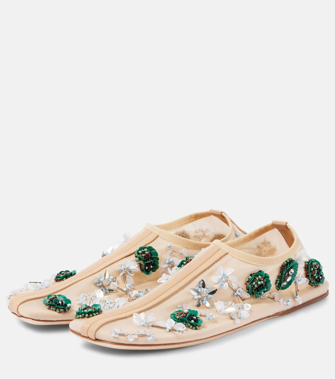 Christopher Esber - Embla embellished mesh ballet flats