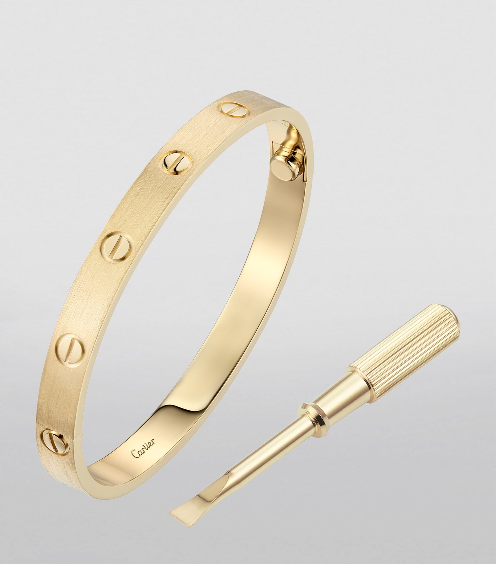 Cartier LOVE Classic Yellow Gold Bracelet - Brushed Finish