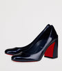 Christian Louboutin Navy Miss Sab Patent Leather Pumps 85