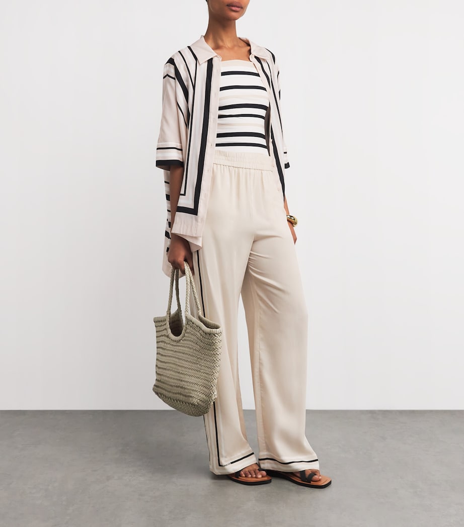 Thomson Wide-Leg Trousers SAND STRIPE