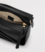 Small Leather Stripe Puzzle Edge Top-Handle Bag
