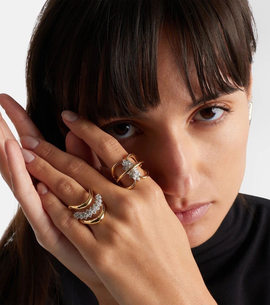Yeprem - Golden Strada 18kt gold ring with diamonds
