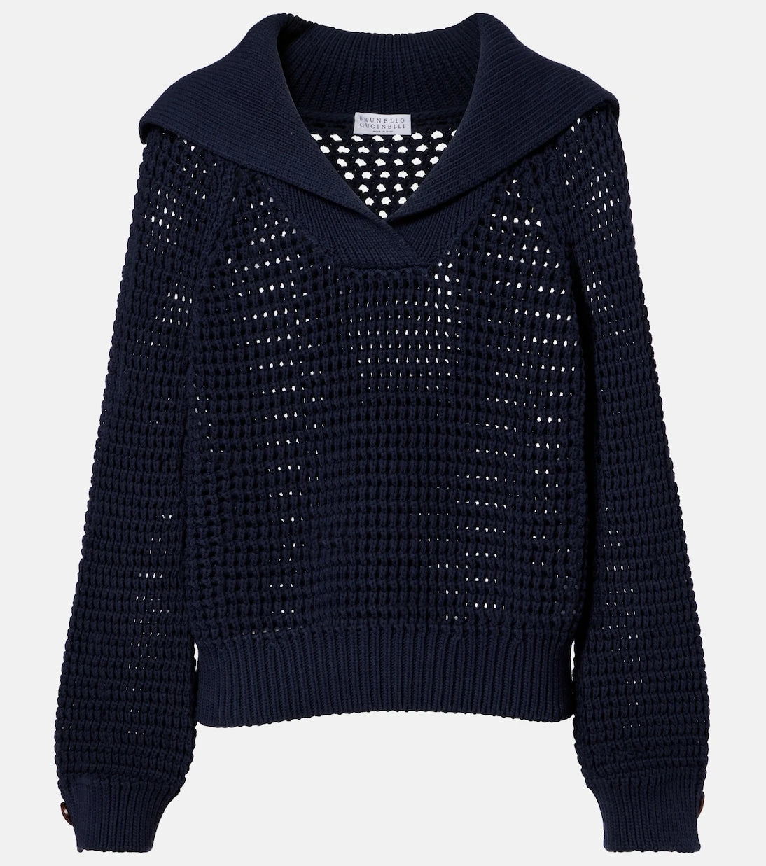 Brunello Cucinelli - Pamuk karışımlı polo süveter