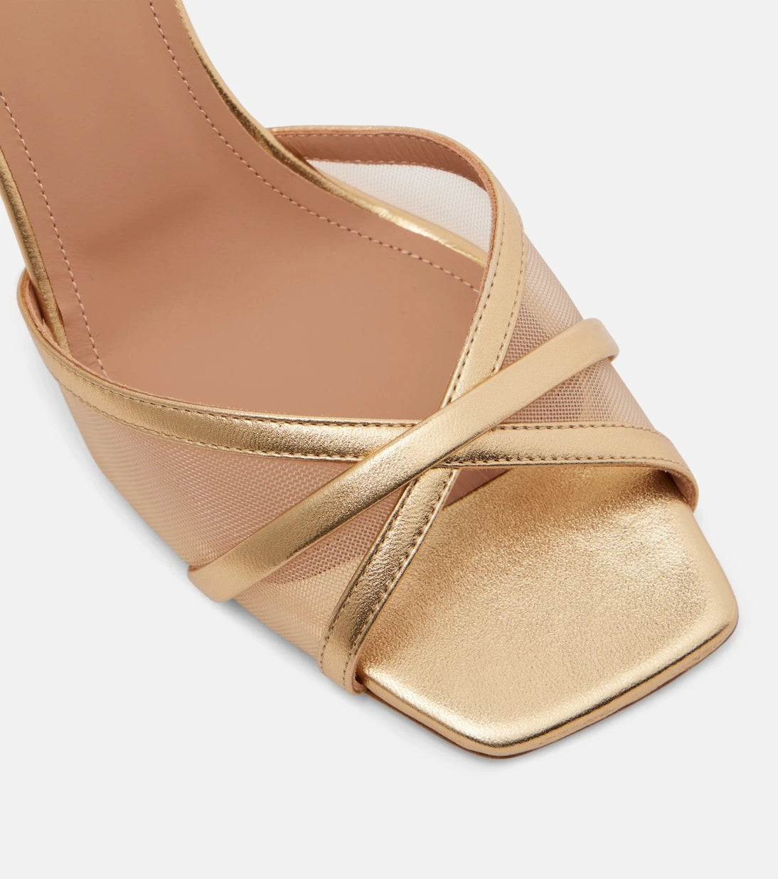 Malone Souliers - Perla 70 leather and mesh mules