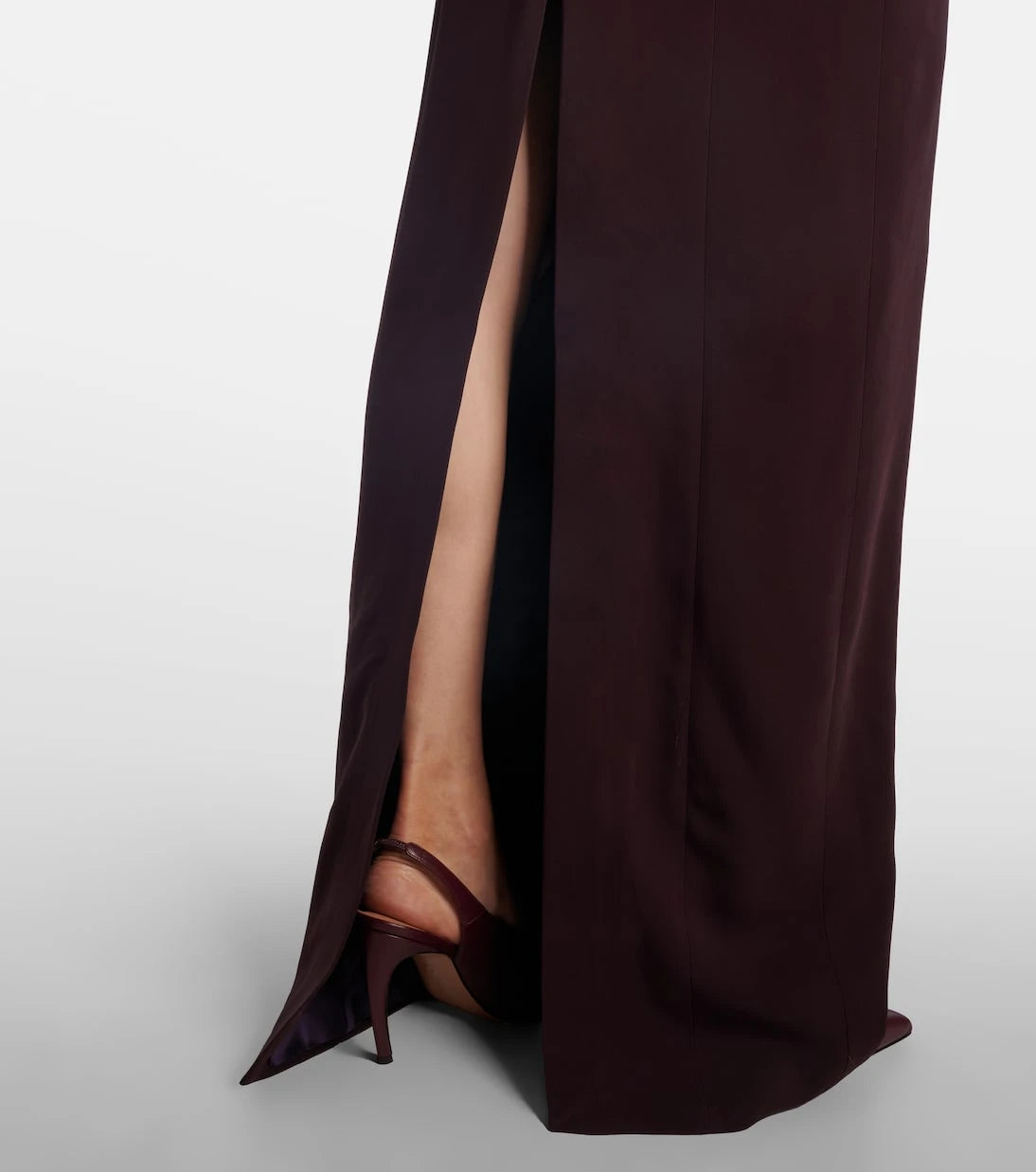 The Attico - Embellished satin gown