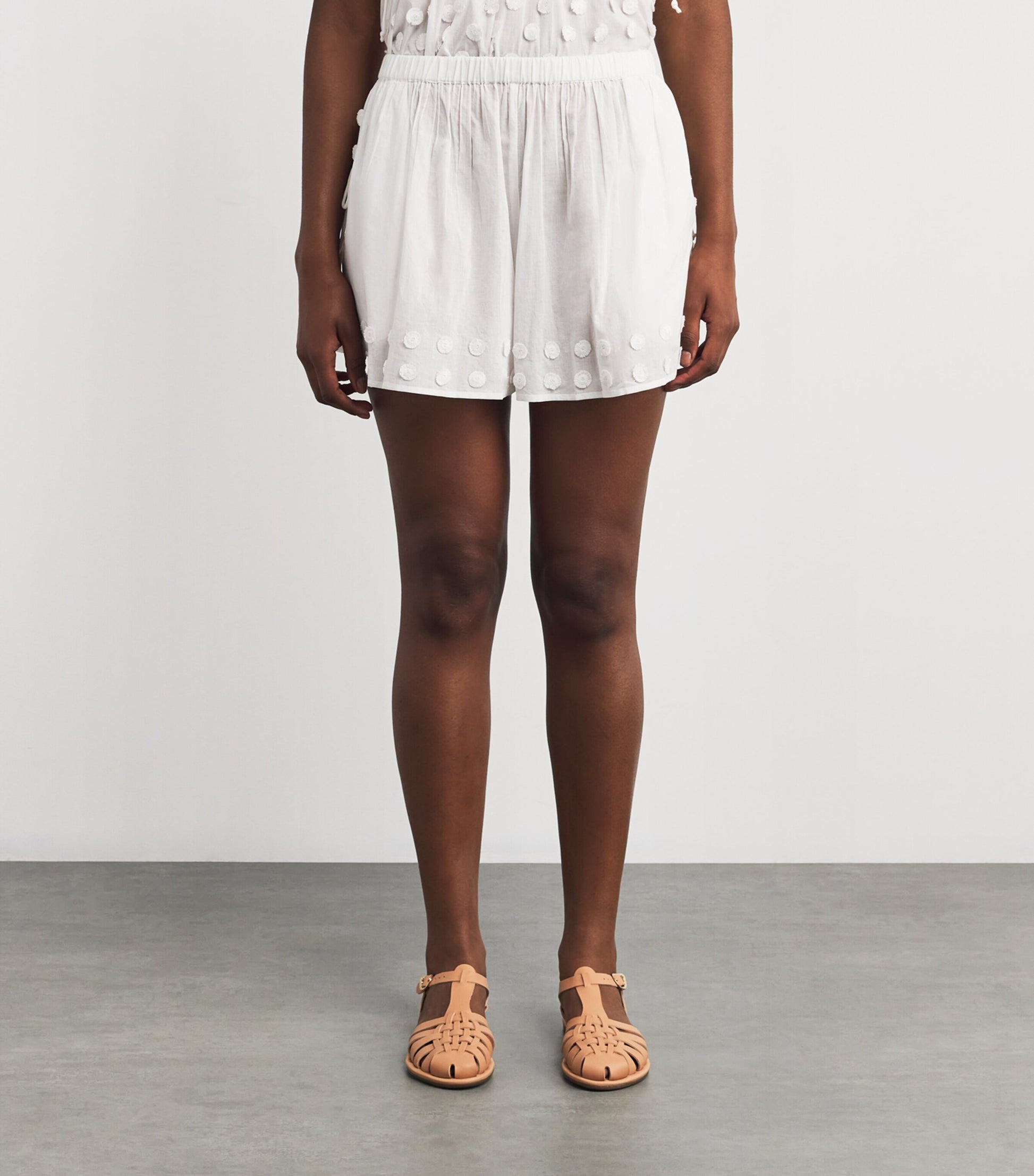 Ulla Johnson White Open-Side Nima Shorts